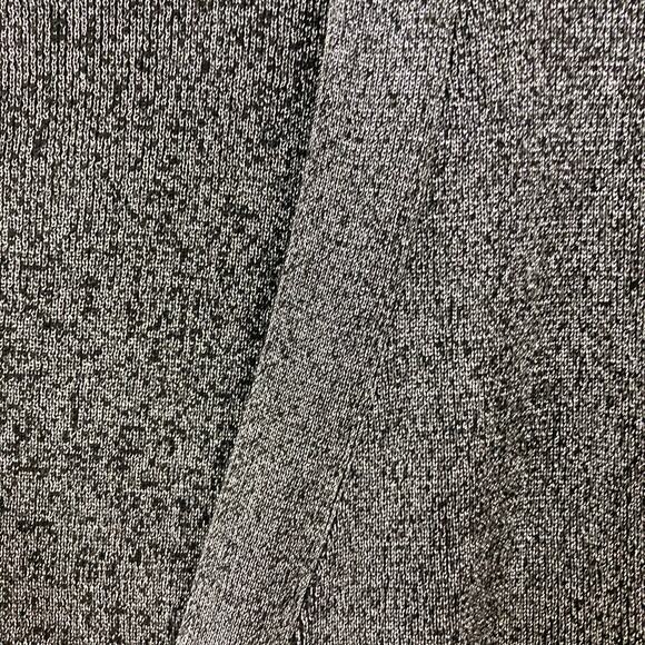 NWOT NINA LEONARD Cardigan XL Silver Black Sparkle Open Flared-Long-Sleeve - Picture 4 of 8